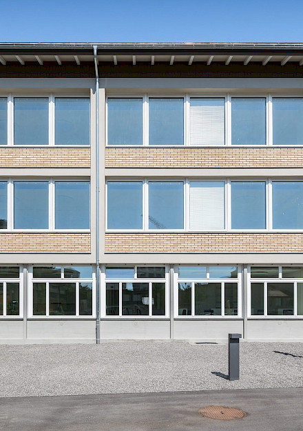 H+R Architekten, Schulhaus Stegmatt, Lyss, Fassade, Trakt C