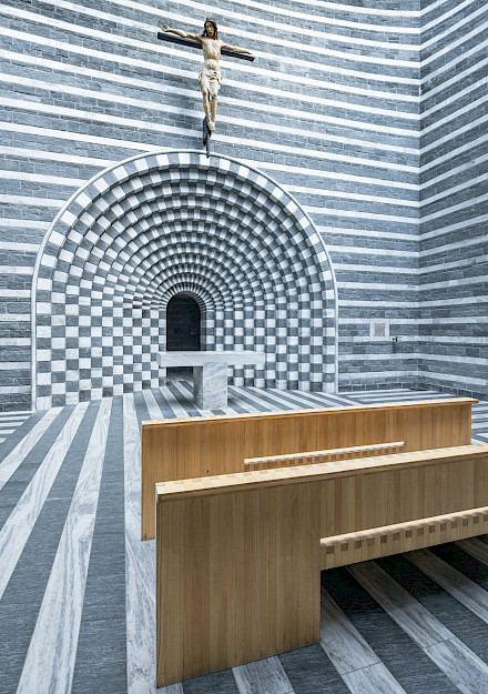 bergkirche, mario botta, mogno, bänke, altar